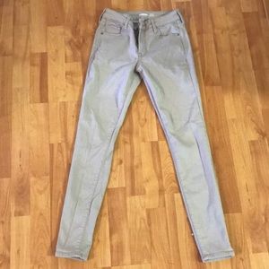 High waisted colored skinny jeans